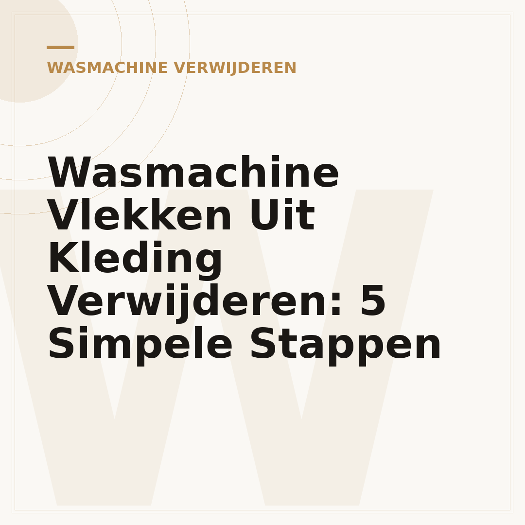 Wasmachine Vlekken Uit Kleding Verwijderen: 5 Simpele Stappen