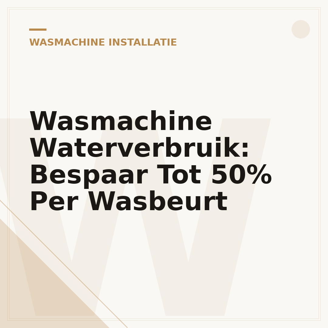 Wasmachine Waterverbruik: Bespaar Tot 50% Per Wasbeurt