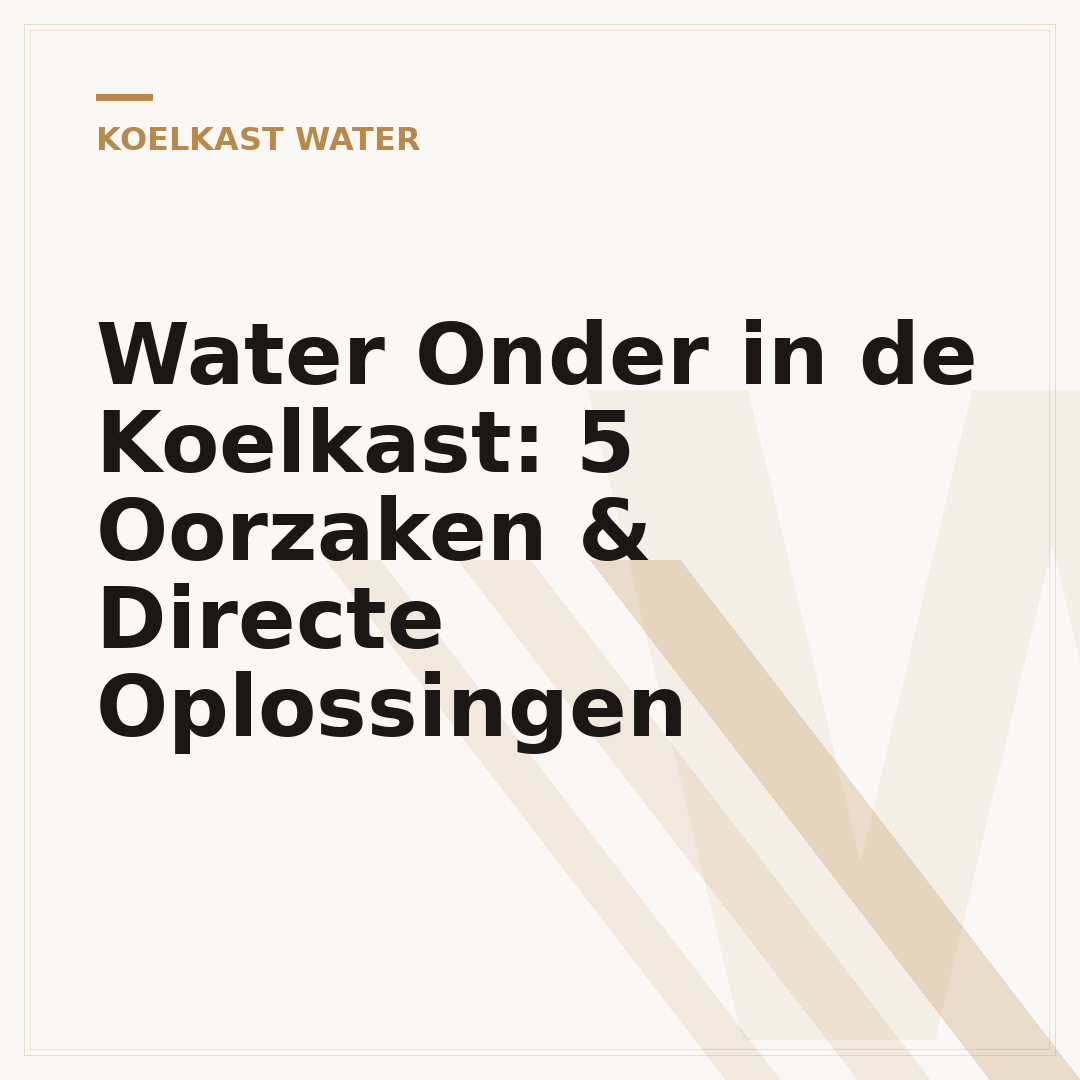 Water Onder in de Koelkast: 5 Oorzaken & Directe Oplossingen