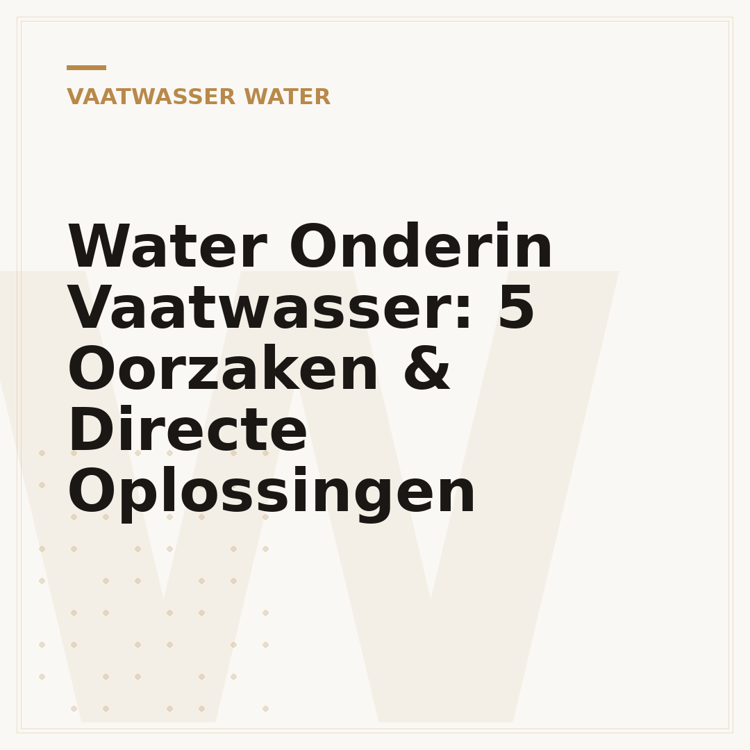 Water Onderin Vaatwasser: 5 Oorzaken & Directe Oplossingen