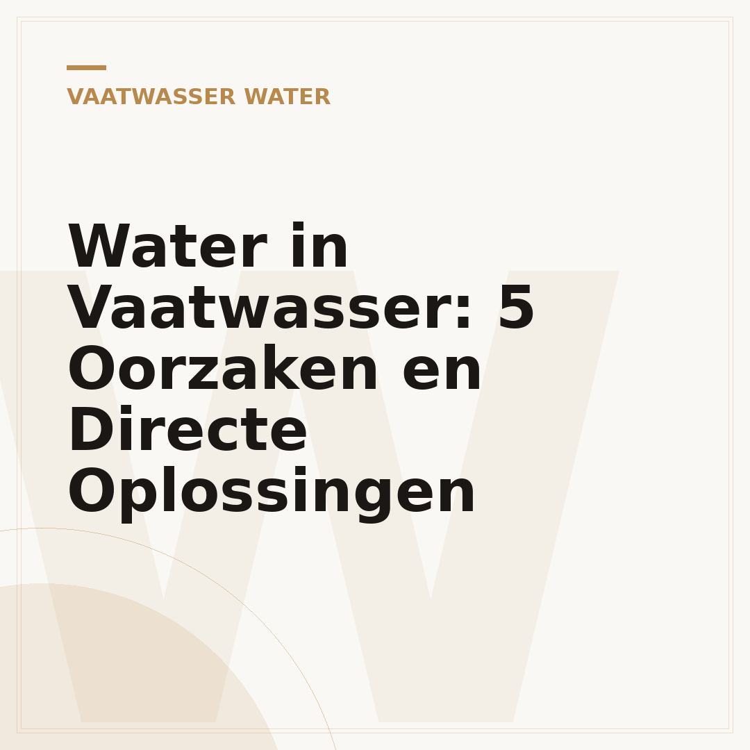 Water in Vaatwasser: 5 Oorzaken en Directe Oplossingen