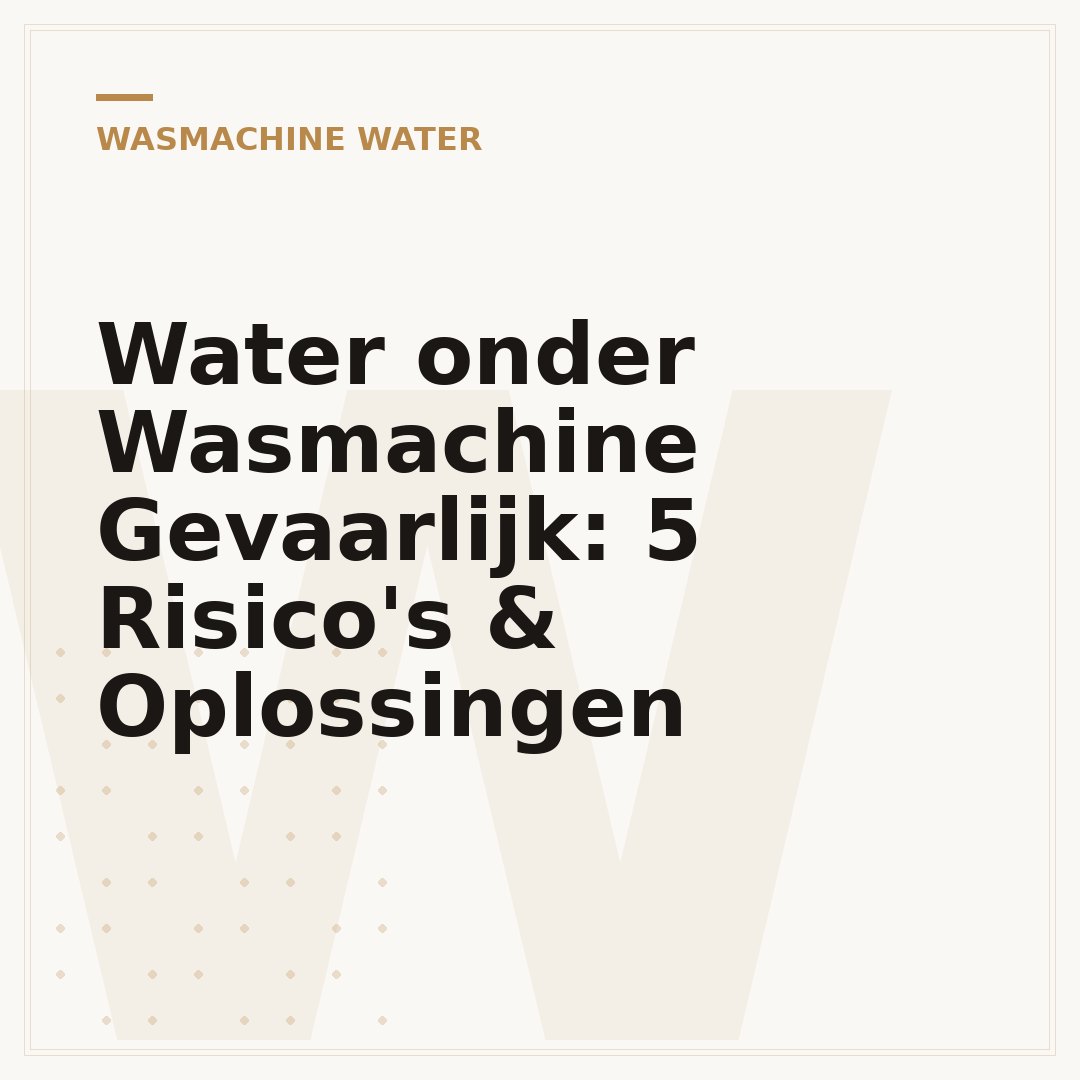 Water onder Wasmachine Gevaarlijk: 5 Risico's & Oplossingen