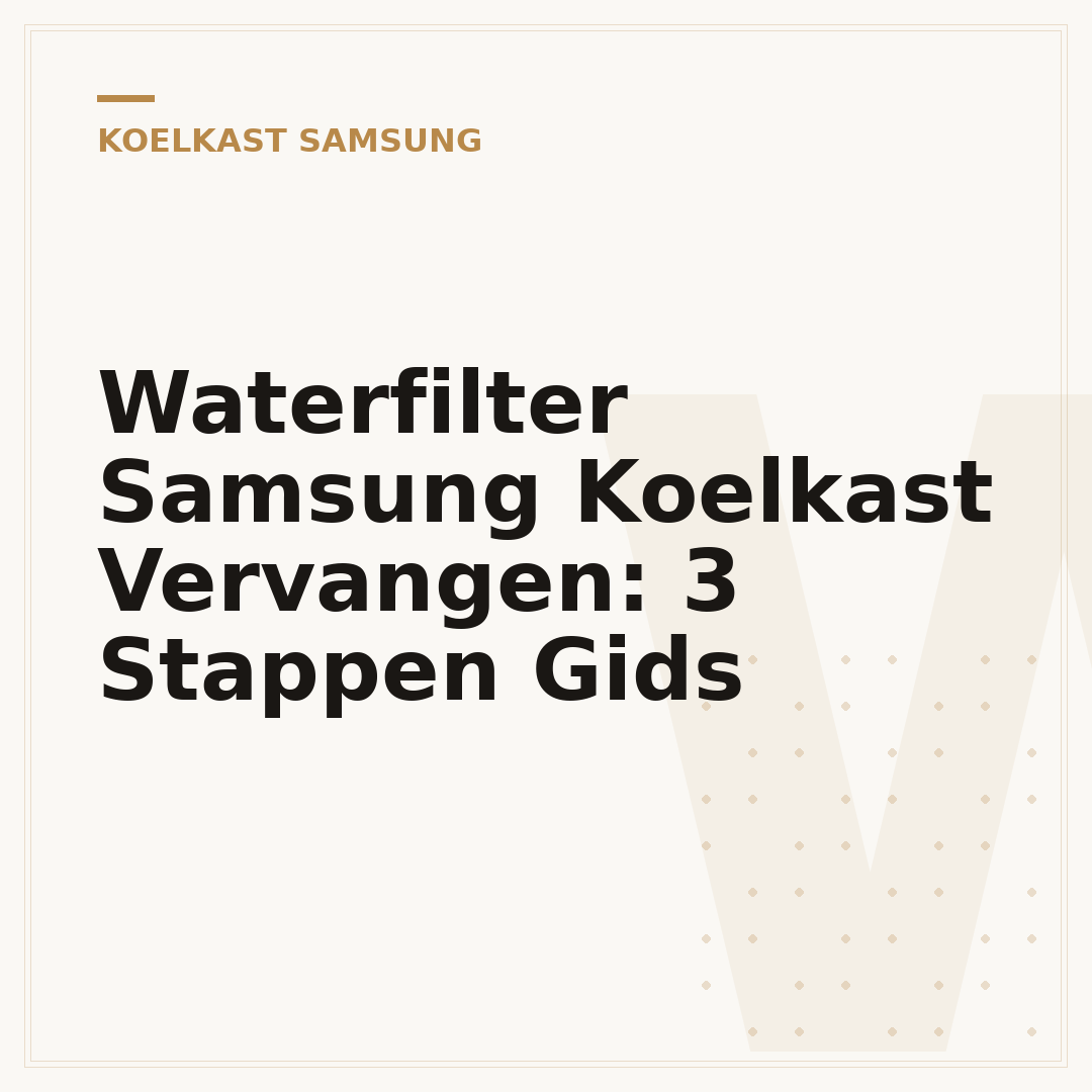 Waterfilter Samsung Koelkast Vervangen: 3 Stappen Gids