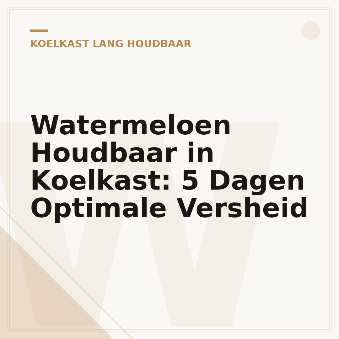 Watermeloen Houdbaar in Koelkast: 5 Dagen Optimale Versheid