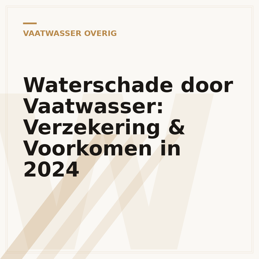 Waterschade door Vaatwasser: Verzekering & Voorkomen in 2024