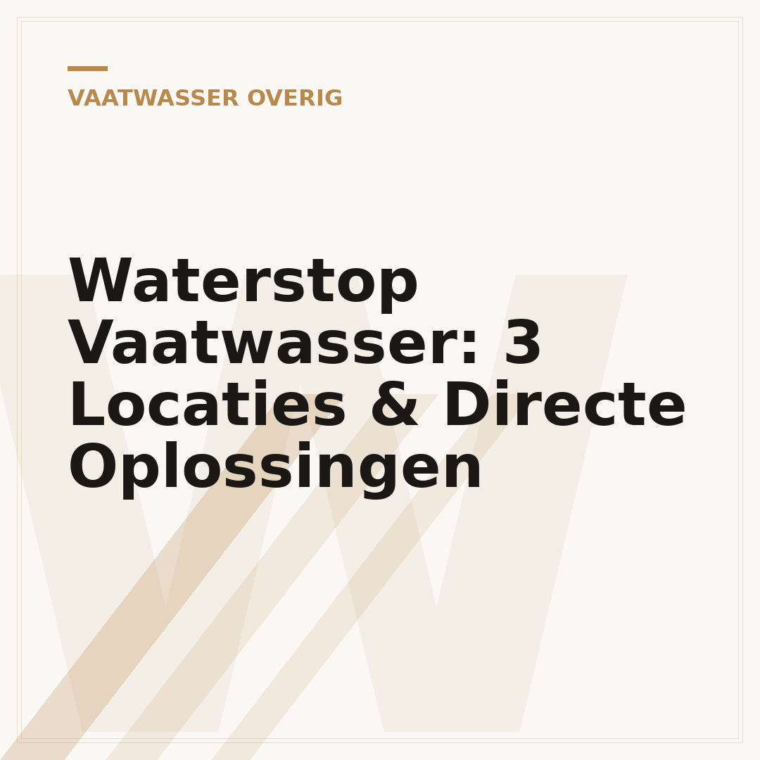 Waterstop Vaatwasser: 3 Locaties & Directe Oplossingen