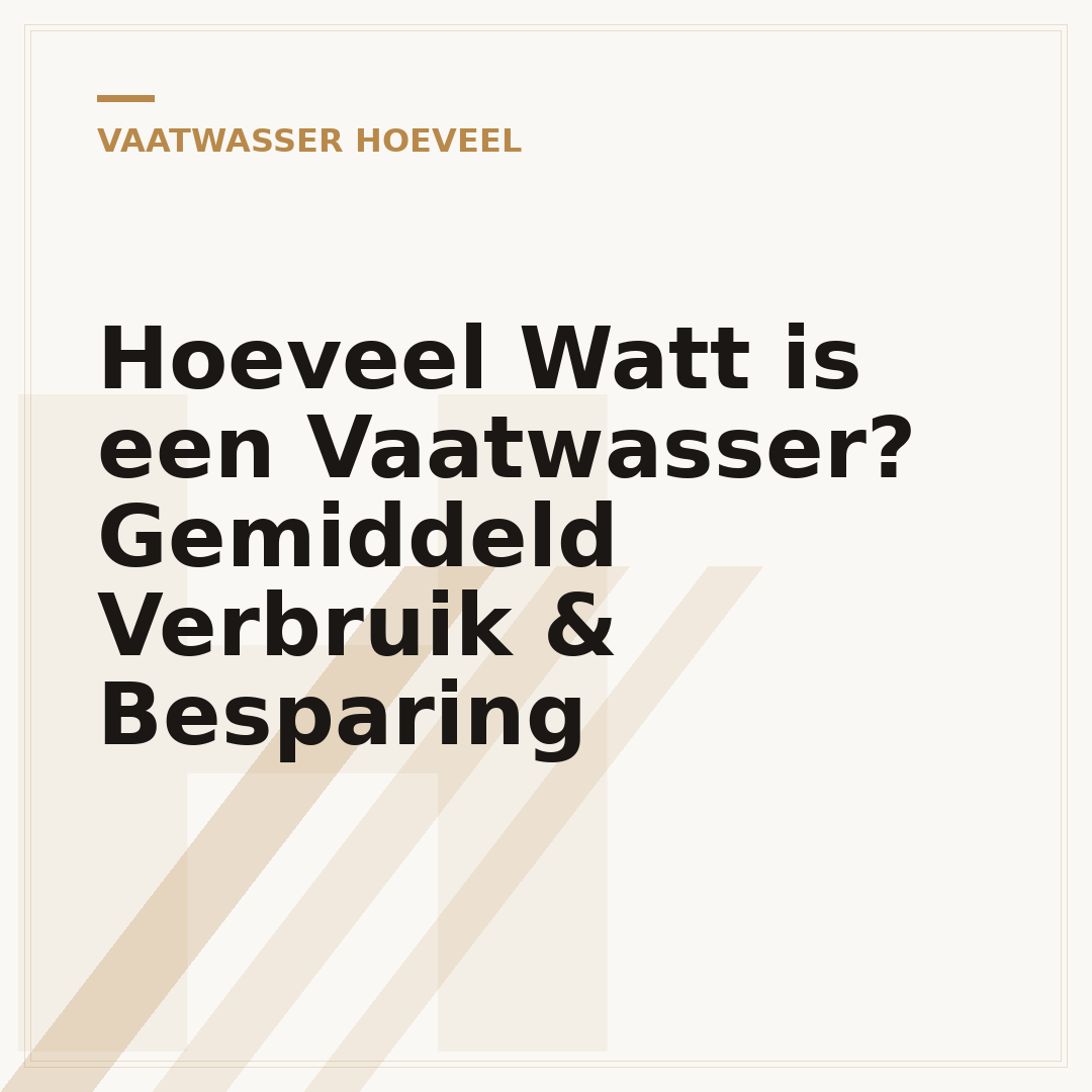 Hoeveel Watt is een Vaatwasser? Gemiddeld Verbruik & Besparing