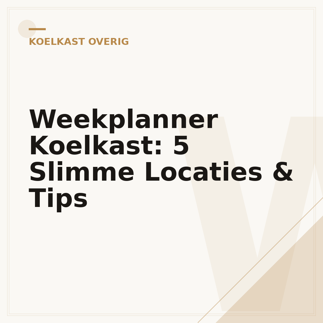 Weekplanner Koelkast: 5 Slimme Locaties & Tips