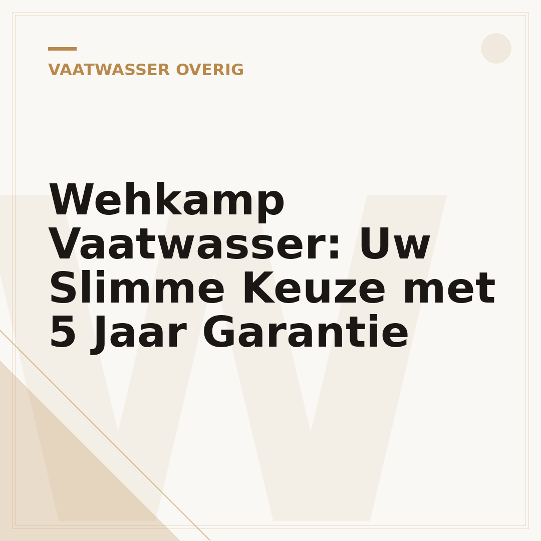 Wehkamp Vaatwasser: Uw Slimme Keuze met 5 Jaar Garantie