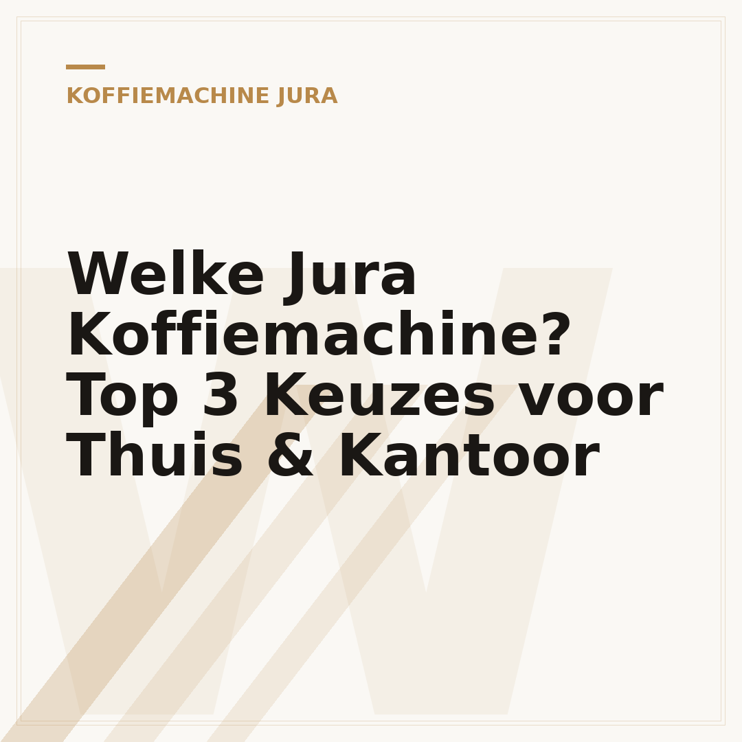 Welke Jura Koffiemachine? Top 3 Keuzes voor Thuis & Kantoor