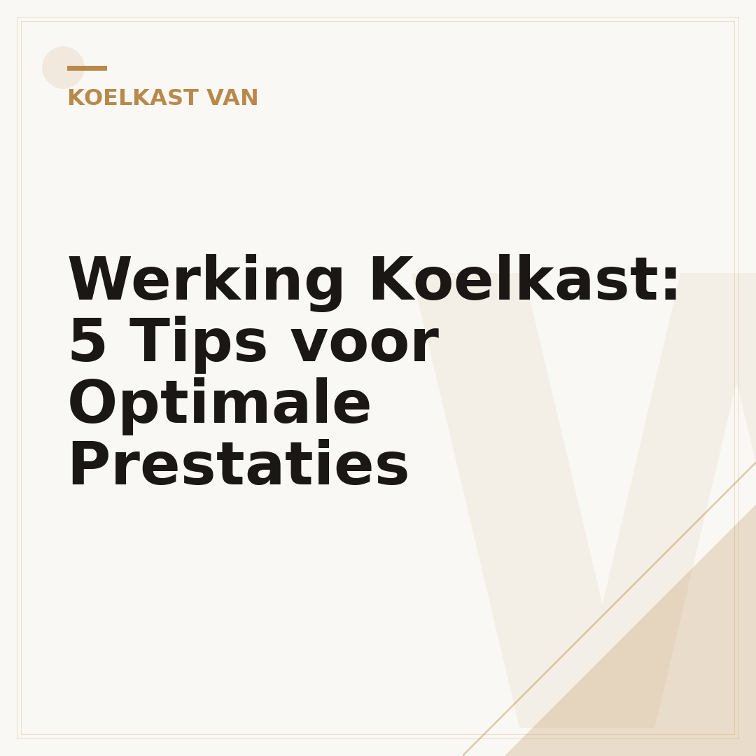 Werking Koelkast: 5 Tips voor Optimale Prestaties