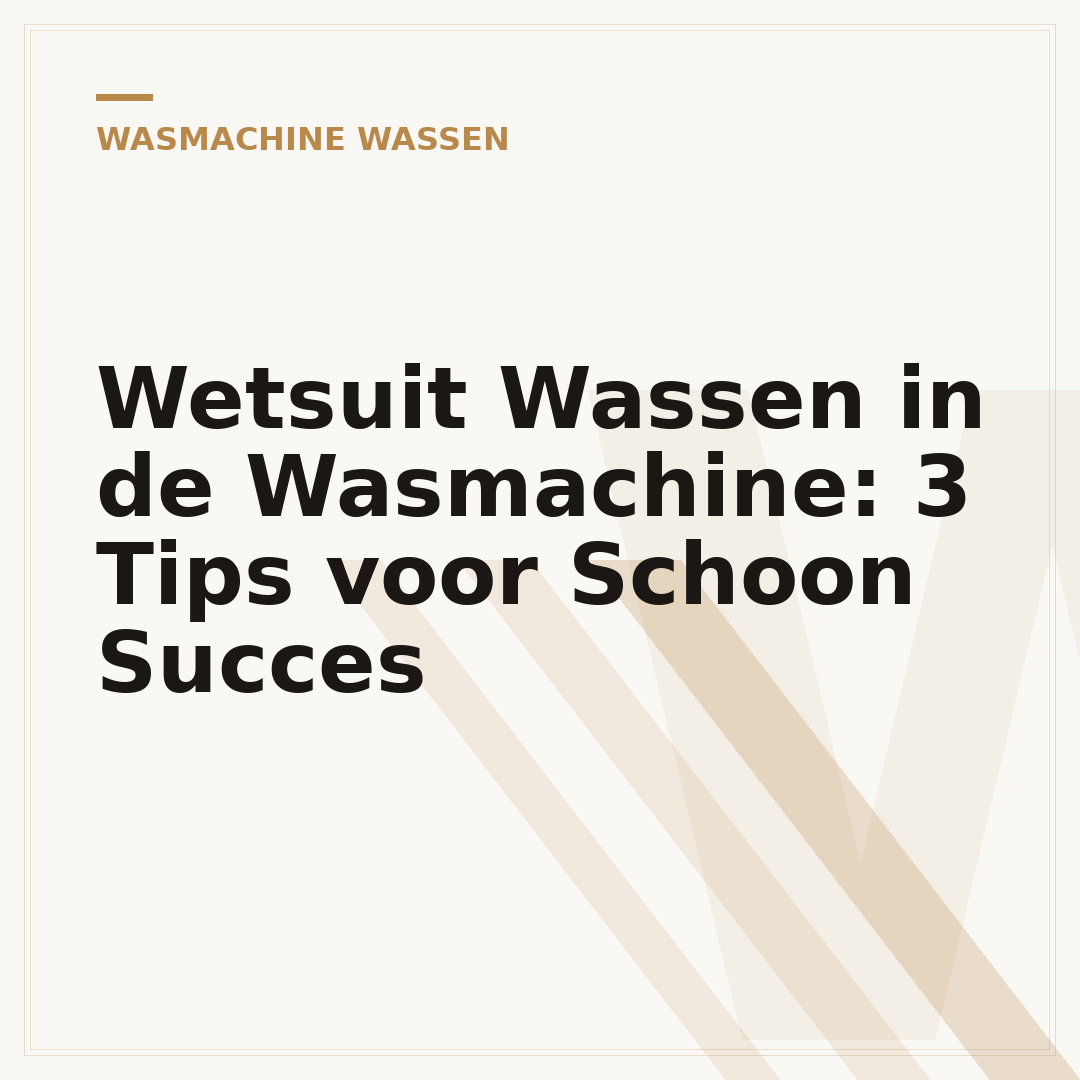 Wetsuit Wassen in de Wasmachine: 3 Tips voor Schoon Succes