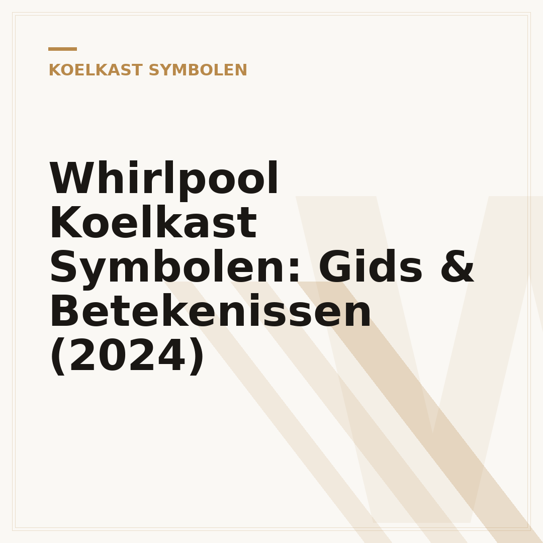 Whirlpool Koelkast Symbolen: Gids & Betekenissen (2024)