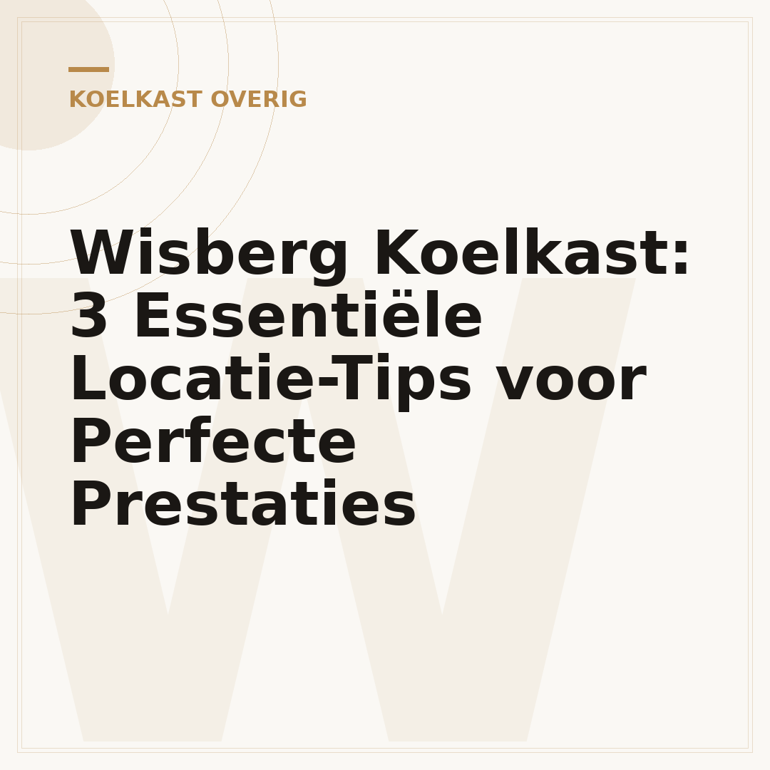 Wisberg Koelkast: 3 Essentiële Locatie-Tips voor Perfecte Prestaties