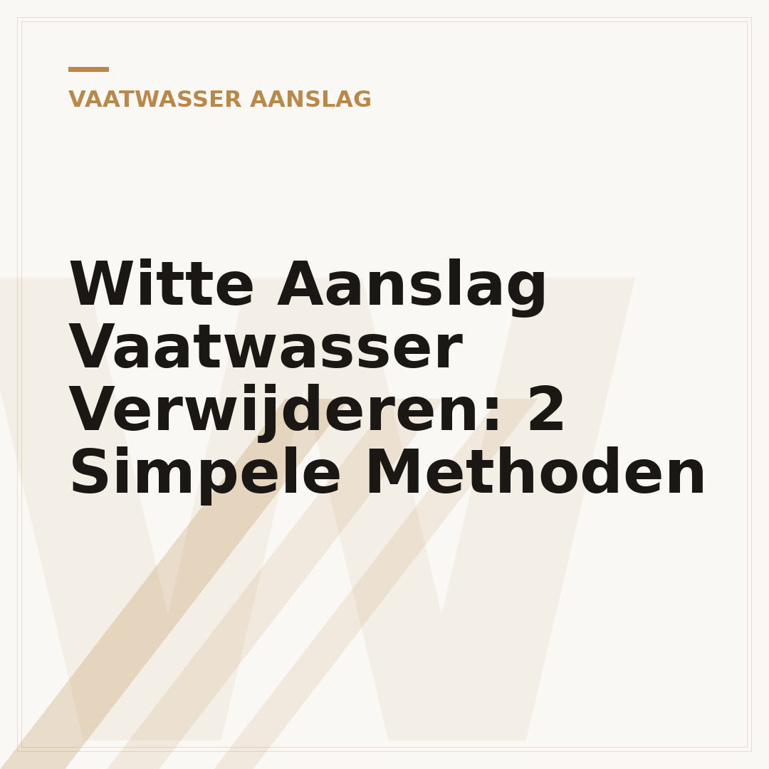 Witte Aanslag Vaatwasser Verwijderen: 2 Simpele Methoden