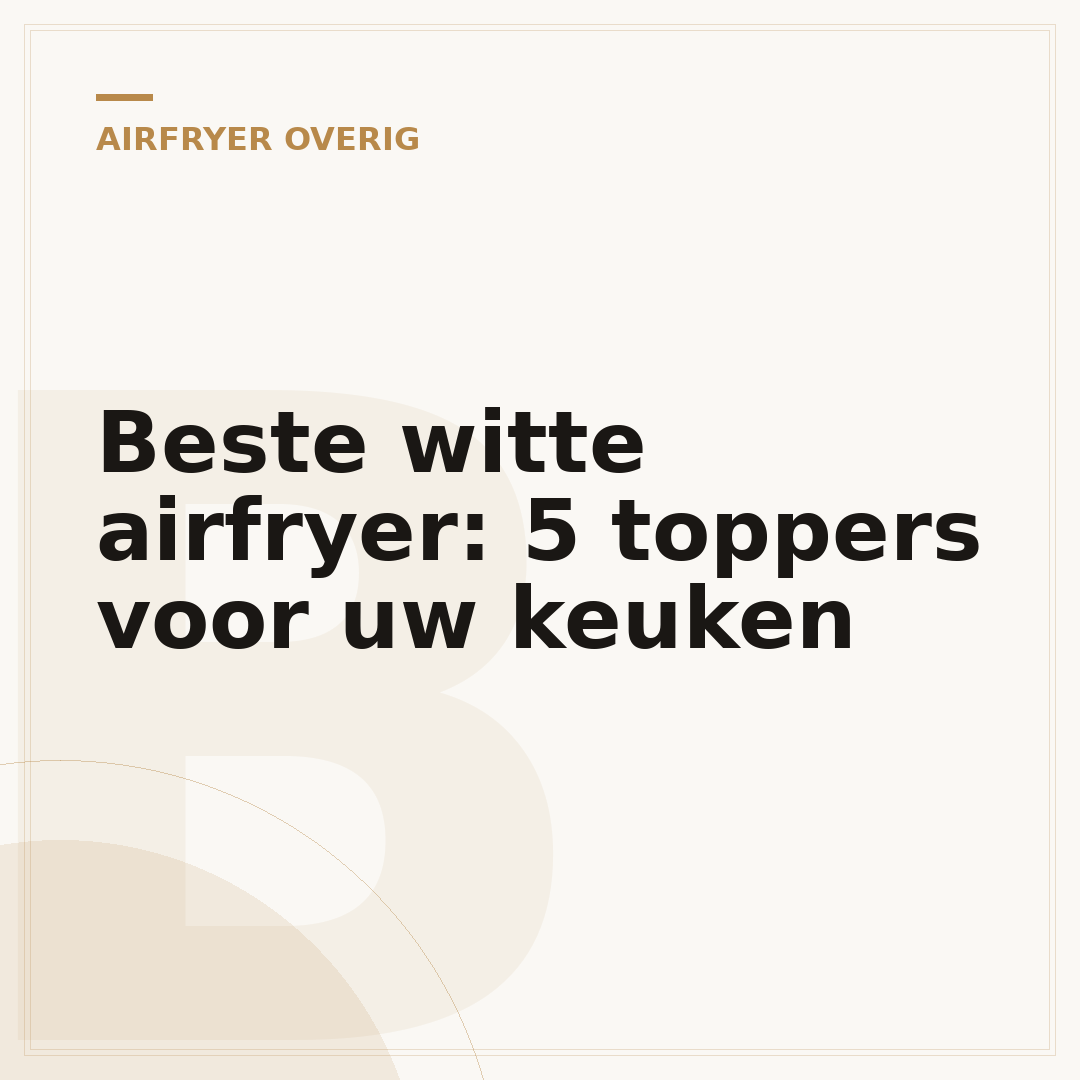 Beste witte airfryer: 5 toppers voor uw keuken