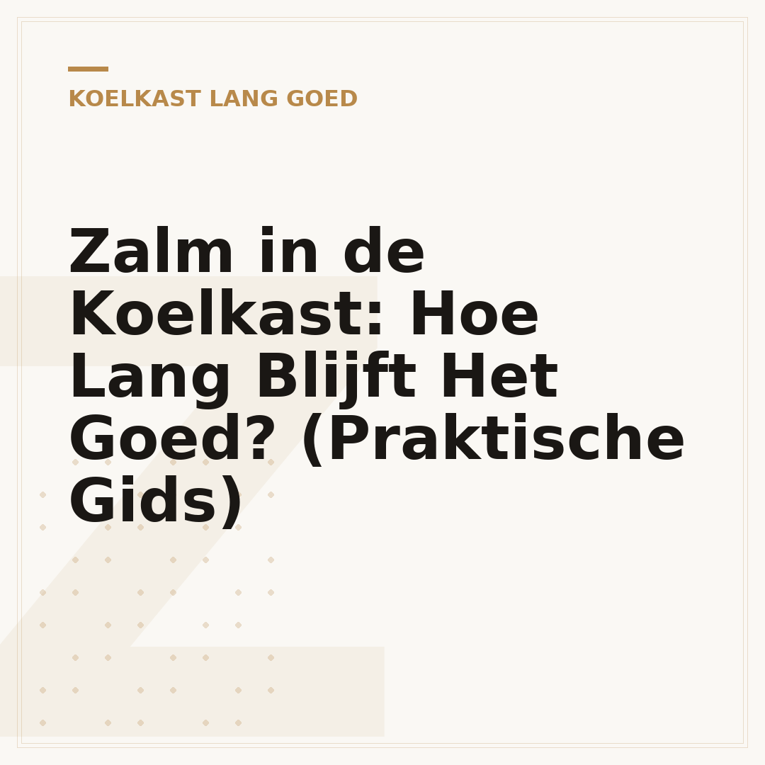 Zalm in de Koelkast: Hoe Lang Blijft Het Goed? (Praktische Gids)