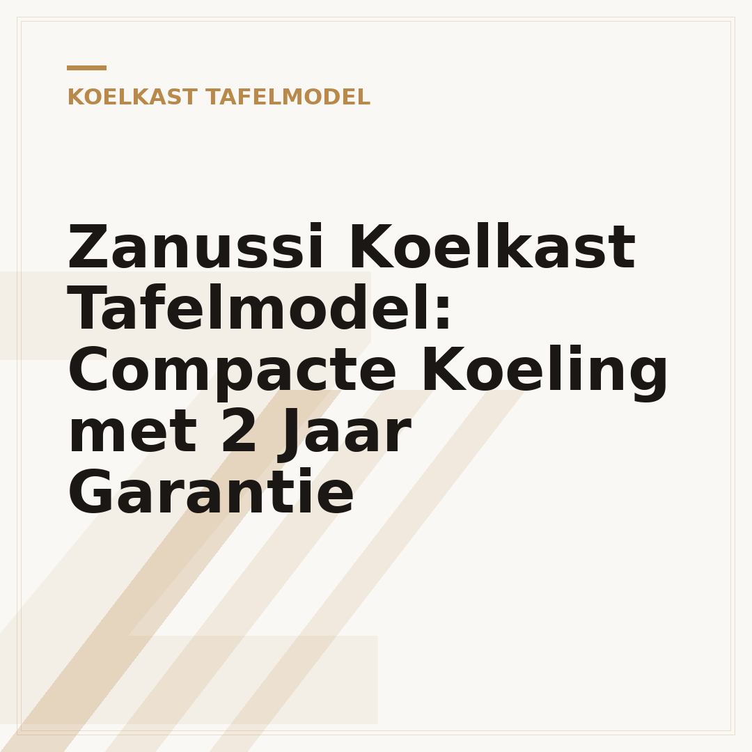 Zanussi Koelkast Tafelmodel: Compacte Koeling met 2 Jaar Garantie