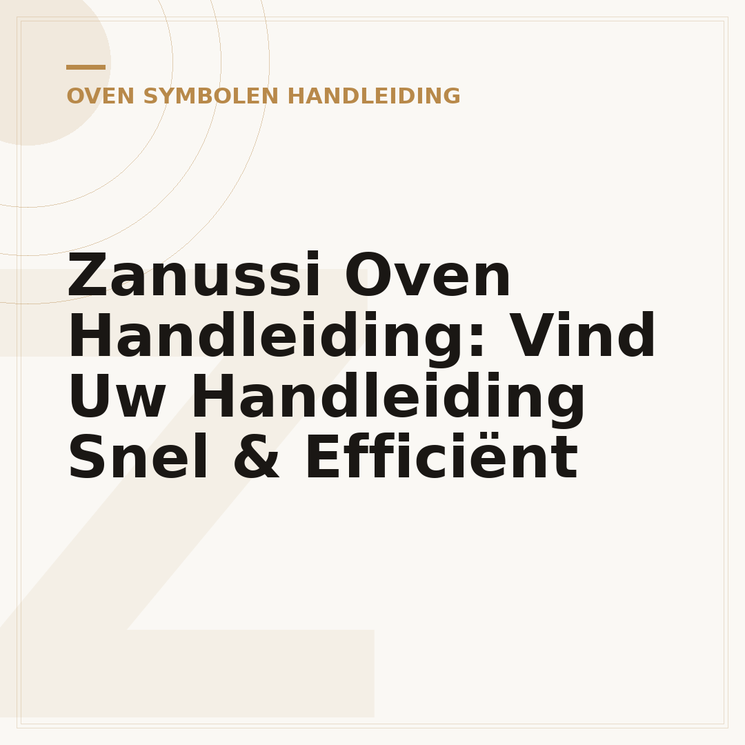 Zanussi Oven Handleiding: Vind Uw Handleiding Snel & Efficiënt