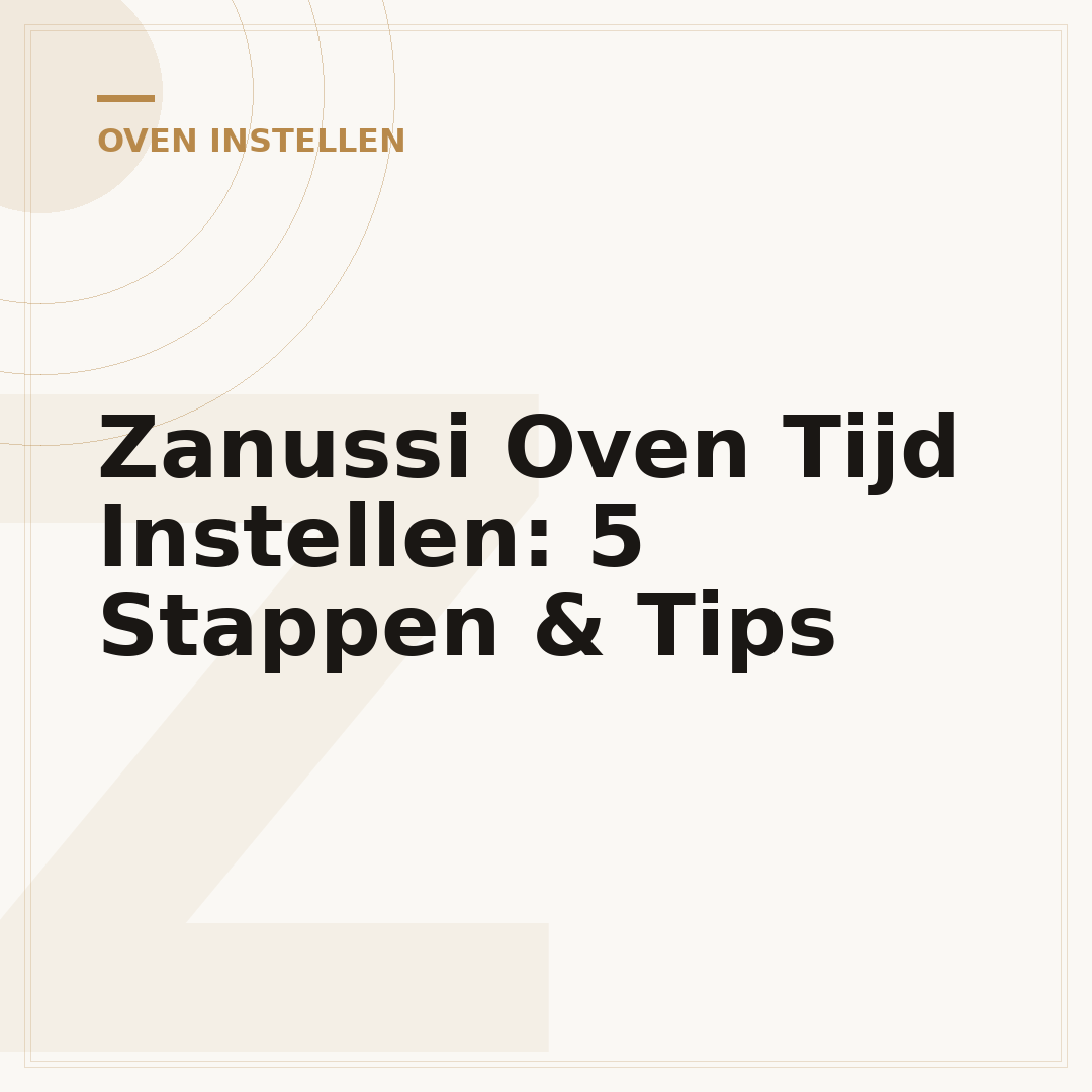 Zanussi Oven Tijd Instellen: 5 Stappen & Tips