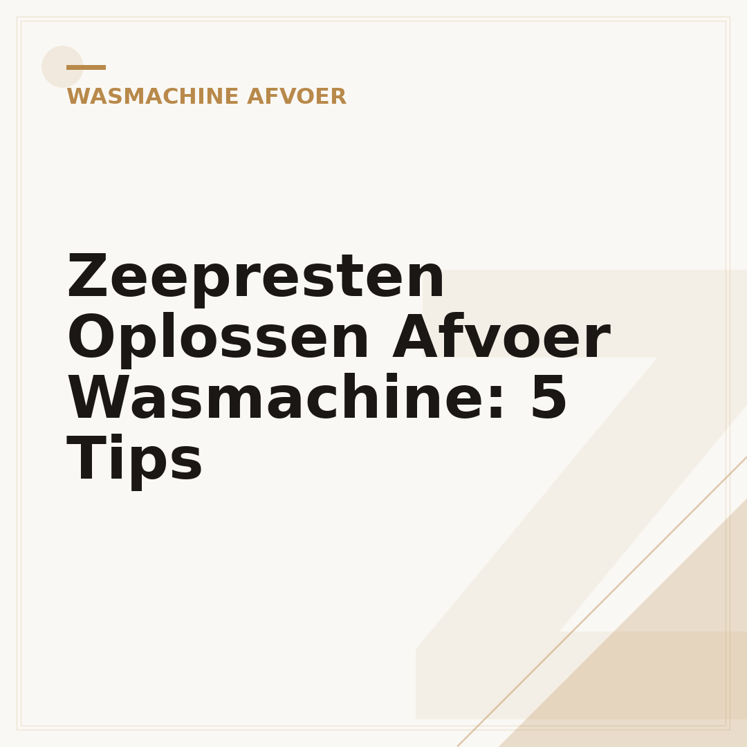 Zeepresten Oplossen Afvoer Wasmachine: 5 Tips