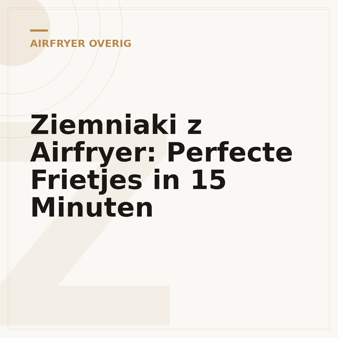 Ziemniaki z Airfryer: Perfecte Frietjes in 15 Minuten