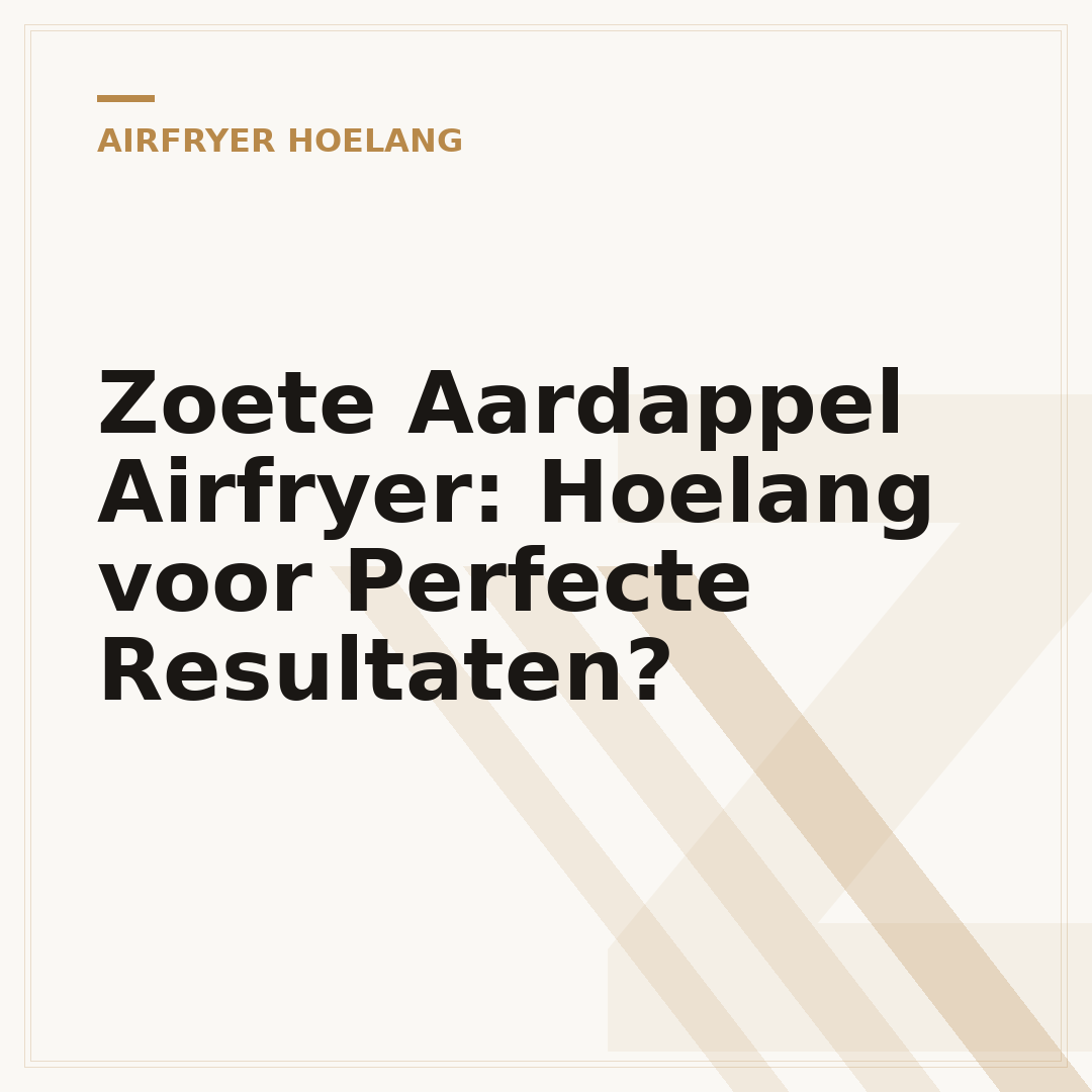 Zoete Aardappel Airfryer: Hoelang voor Perfecte Resultaten?