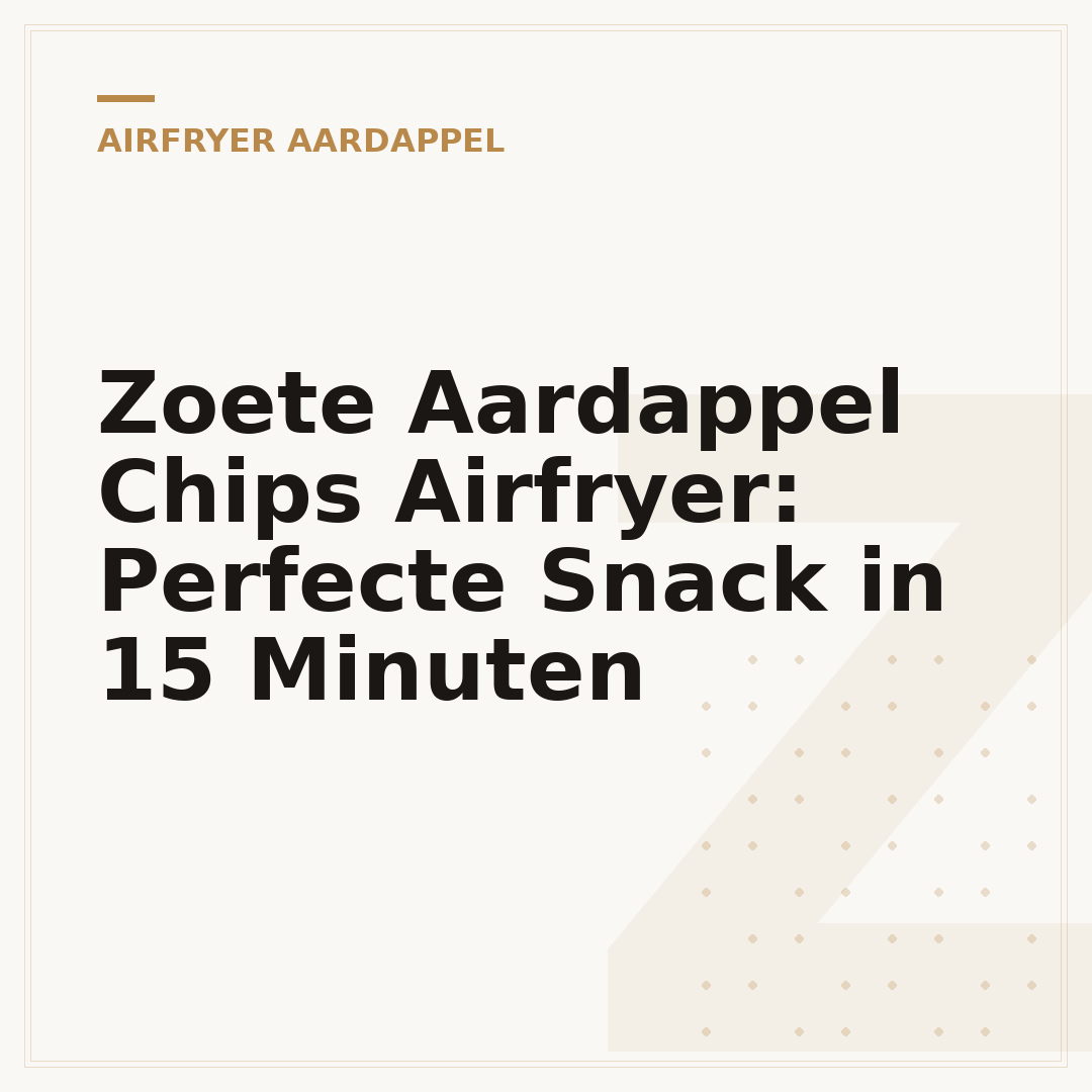 Zoete Aardappel Chips Airfryer: Perfecte Snack in 15 Minuten