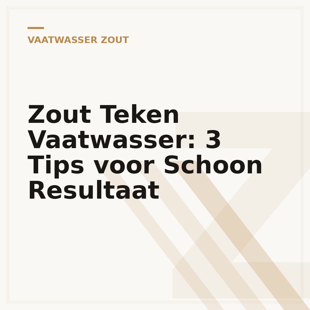 Zout Teken Vaatwasser: 3 Tips voor Schoon Resultaat