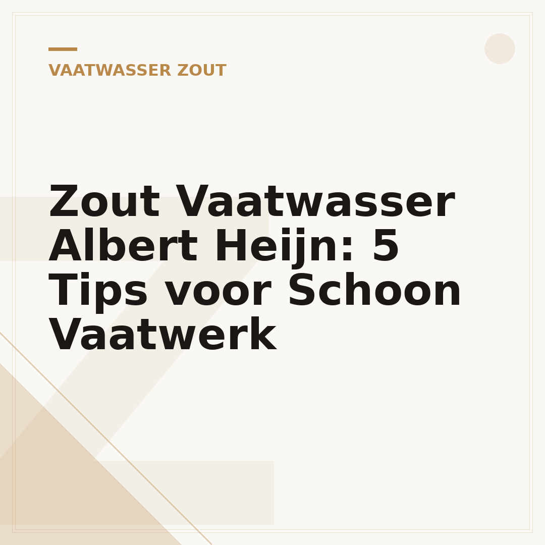 Zout Vaatwasser Albert Heijn: 5 Tips voor Schoon Vaatwerk