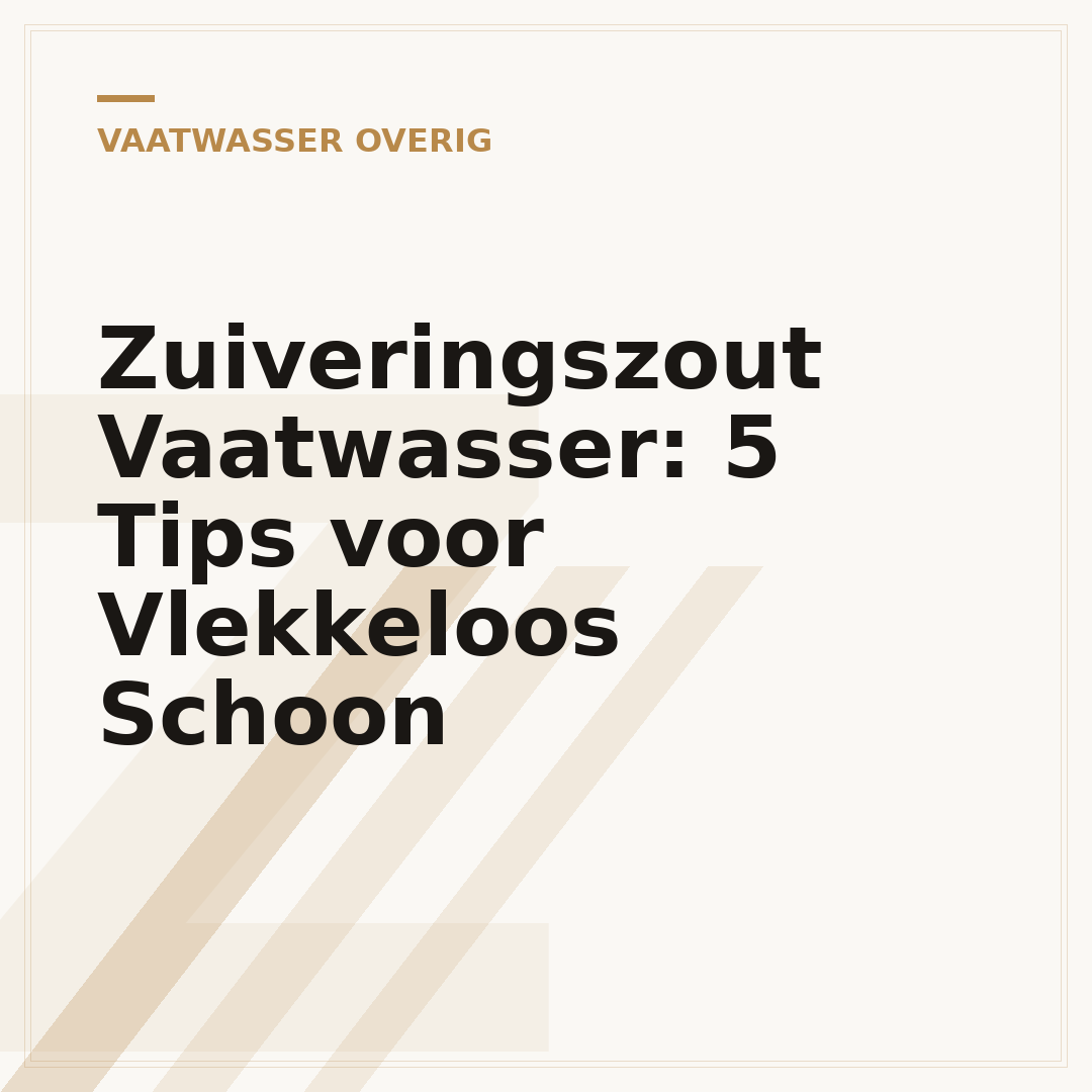 Zuiveringszout Vaatwasser: 5 Tips voor Vlekkeloos Schoon