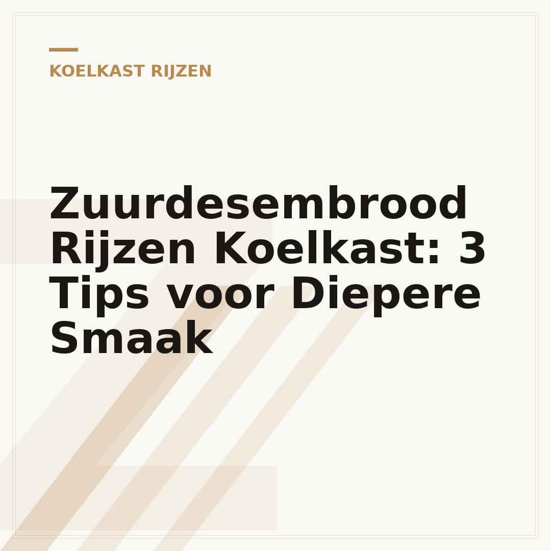 Zuurdesembrood Rijzen Koelkast: 3 Tips voor Diepere Smaak
