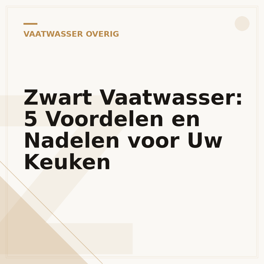 Zwart Vaatwasser: 5 Voordelen en Nadelen voor Uw Keuken
