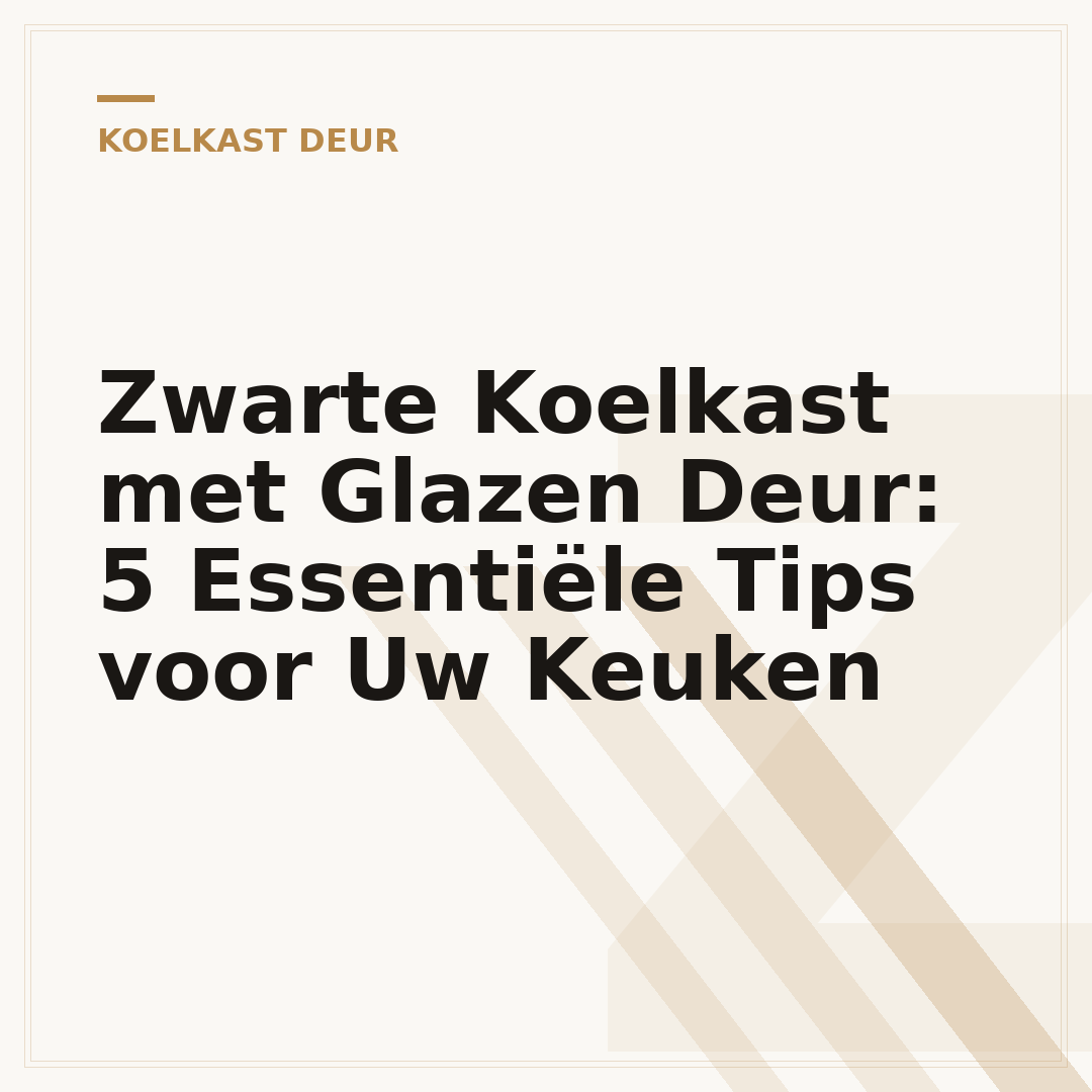 Zwarte Koelkast met Glazen Deur: 5 Essentiële Tips voor Uw Keuken