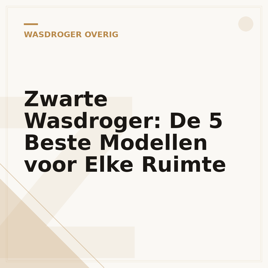 Zwarte Wasdroger: De 5 Beste Modellen voor Elke Ruimte